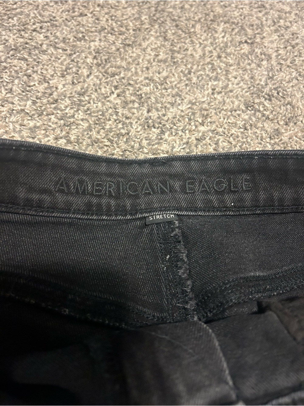 American Eagle Outfitters Black High-Rise Cutoff Jean Shorts - Picture 4 of 4
